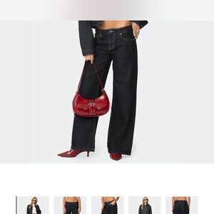 Edikted Indigo Raw-Washed Jeans